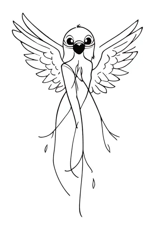 stitch and angel over stimulated tattoo design idea