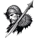 Germanic Warrior tattoo design idea