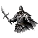 Germanic Warrior tattoo design idea