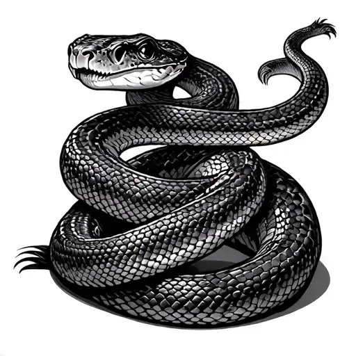 Rattlesnake tattoo design idea