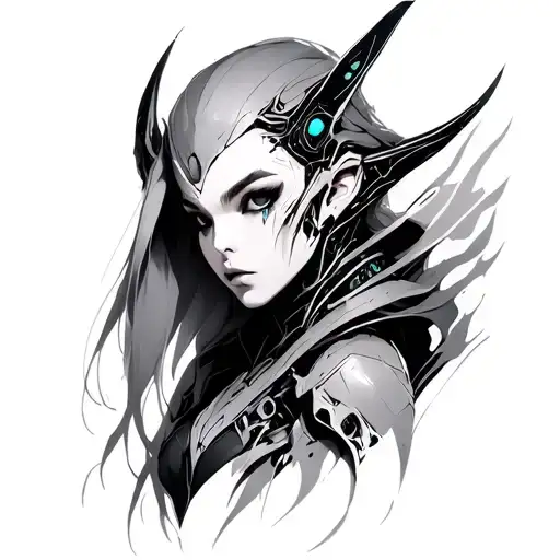 saryn from warframe tattoo design idea