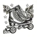 roller skates tattoo design idea