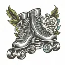 roller skates tattoo design idea