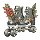 roller skates tattoo design idea
