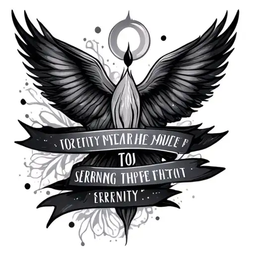Serenity Prayer tattoo design idea