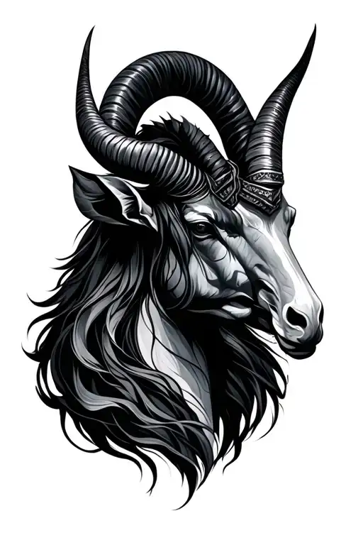 capricorn and acquarius tattoo design idea