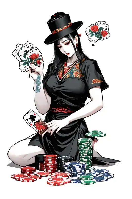 Gambling your life tattoo design idea