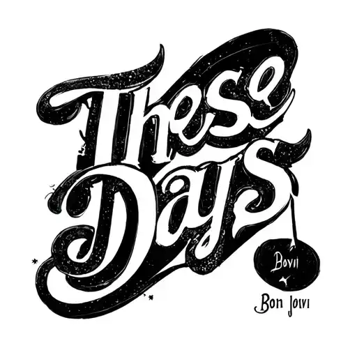 "These days" Bon Jovi lyrics combining tattoo design idea