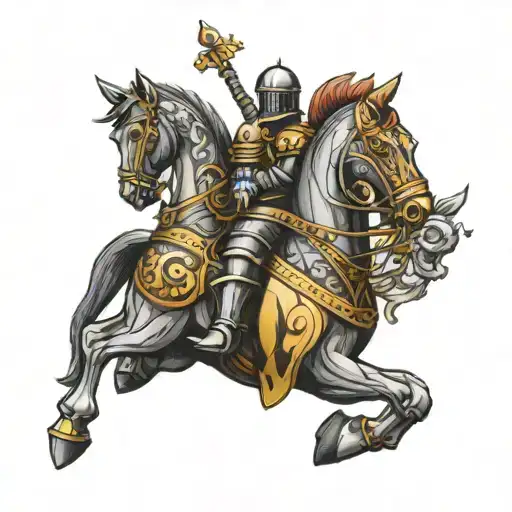 Knight chess piece tattoo design idea