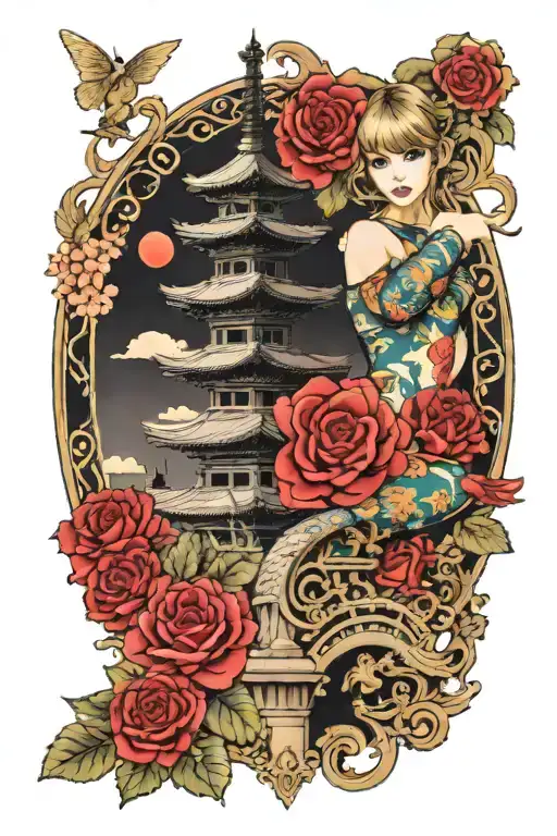 Taylor swift, Paris, Venus statue tattoo design idea