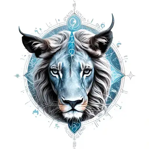 the horoscopes signs gemini taurus aquarius leo capricorn cancer in that order vertically  tattoo design idea