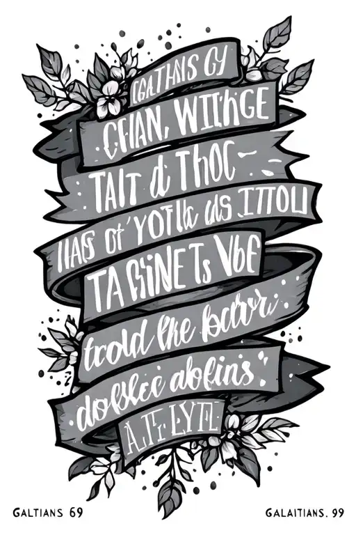 bible verse Galatians 6:9 tattoo design idea