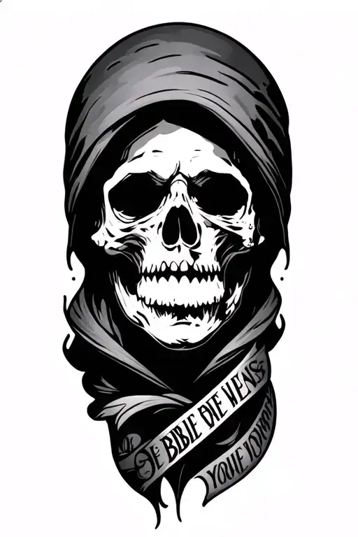 Homleless  and Bible verse incorporated tattoo design idea