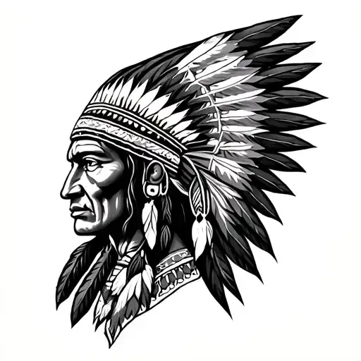 Cherokee Indian tattoo design idea