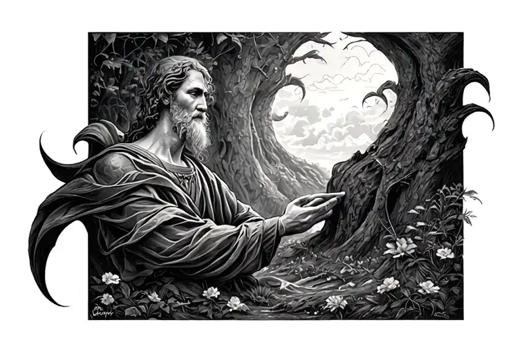 psalm 23 tattoo design idea