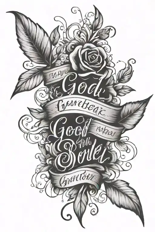 write " You gotta take the good with the bad, smile with the sad Love what you got and remember what you had" in cursive tattoo design idea