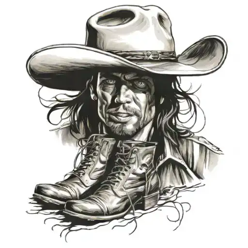 cowboy High Risk music   tattoo design idea