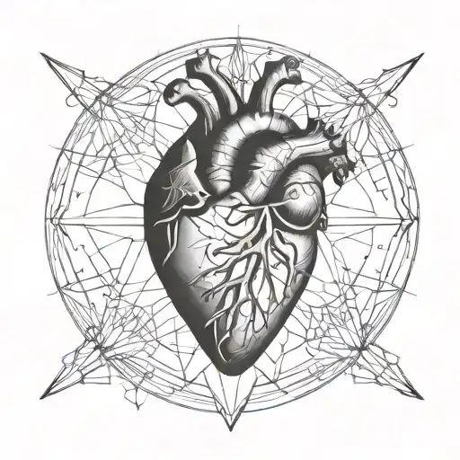 Anatomical Heart survive surgery life win tattoo design idea