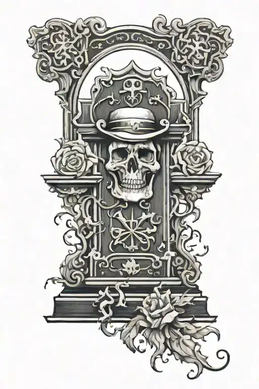 tombstone tattoo design idea