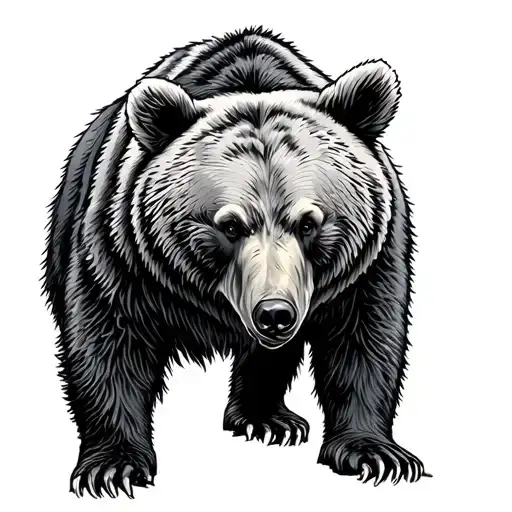 glacier national park. bear tattoo design idea
