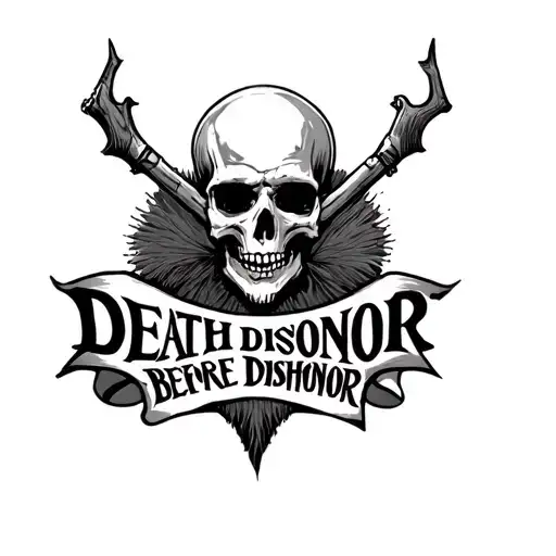 Death Before Dishonor tattoo design idea