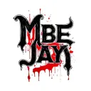 "MBE JAY" blood tattoo design idea