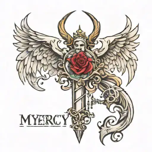 my mercy prevails over my wrath tattoo design idea