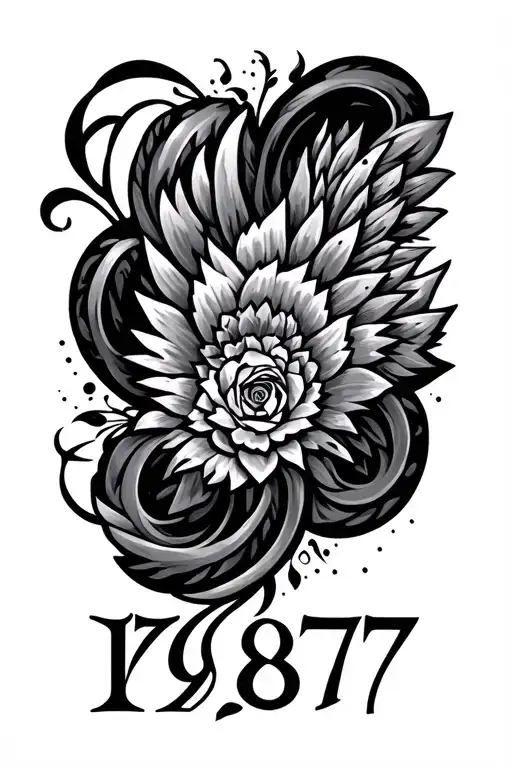 1987 Roman Numerals tattoo design idea