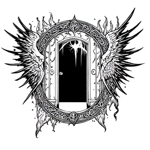 Edward Elric door of truth tattoo design idea