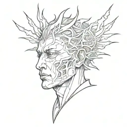 namakubi severed head tattoo design idea