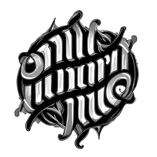 Two Word Ambigram Generator tattoo design idea