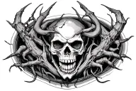 Skull Hell Demons trapped inside tattoo design idea