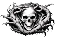 Skull Hell Demons trapped inside tattoo design idea