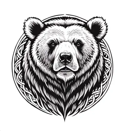 Bear with ursa major in celtic style tattoo tattoo design idea