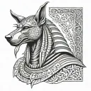 Anubis Scales tattoo design idea