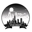 Cincinnati Skyline tattoo design idea