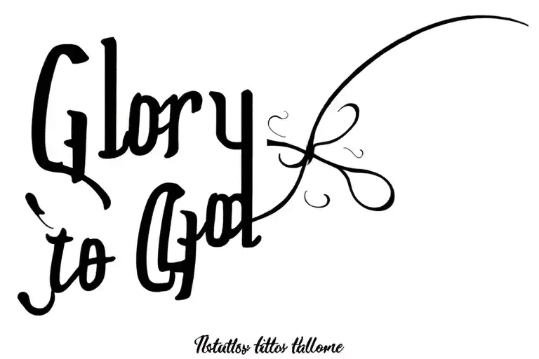 Glory to God alone tattoo design idea