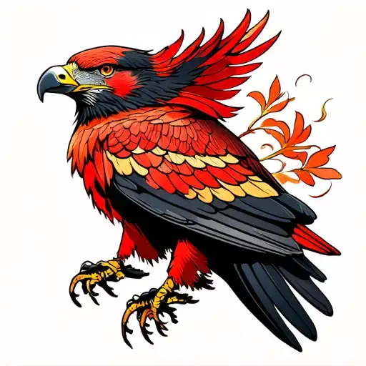 Red kite tattoo design idea
