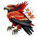 Red kite tattoo design idea