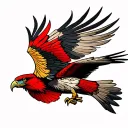 Red kite tattoo design idea