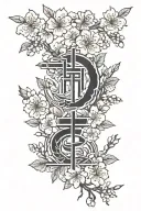 BTS Spring Day tattoo design with cherry blossoms tattoo design idea