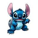 Lilo Stitch on a spaceship space theme tattoo tattoo design idea