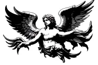 chest tattoo. i want someone that fills the chest and just looks nice. maybe angel themed, greek mythology, animal. tattoo design idea