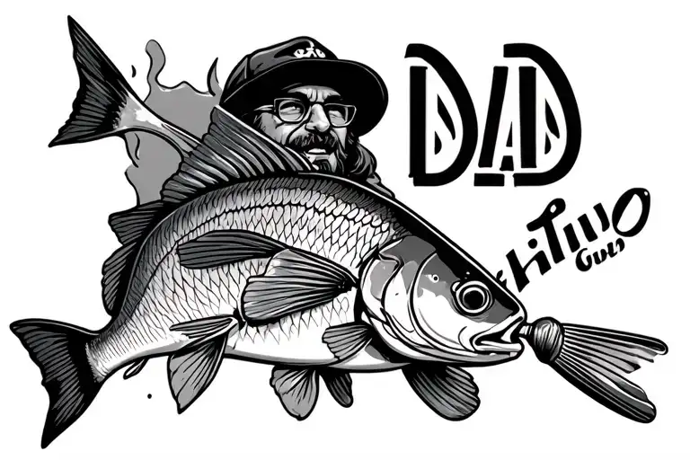 dad fishing tattoo design tattoo design idea