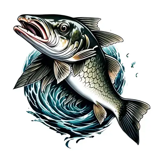 Northern Pike tattoo design idea