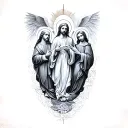 Holy Trinity tattoo design idea