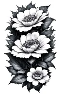 hells paradise flower tattoo design idea