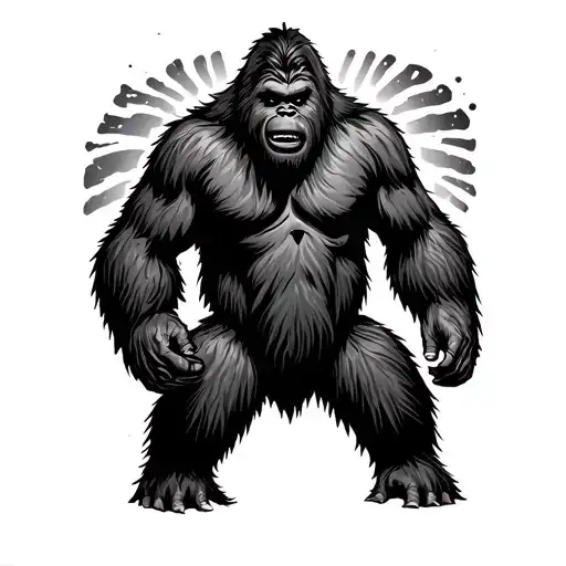 Bigfoot tattoo design idea