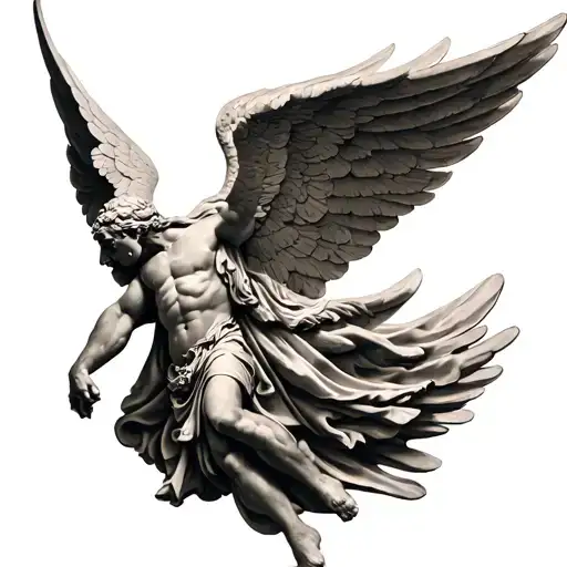 Saint Michael the Archangel tattoo design idea