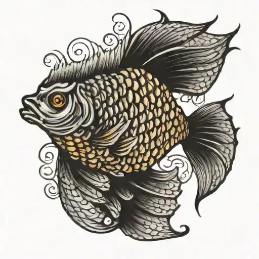 fish scales tattoo design idea